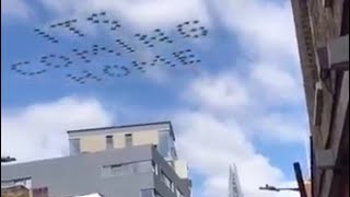ENGLAND WORLD CUP TRIBUTE | ITS COMING HOME RAF FLYOVER IN LONDON