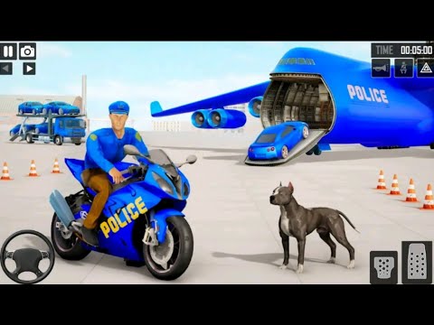 Transporting Compact SUV in Cargo Plane - Police Car Transporter Simulator Gameplay #4