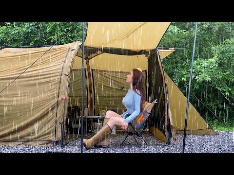 , title : 'Camping in the Rain Rainstorm Enjoying Relax Solo Tent Shelter Camping Rain ASMR'
