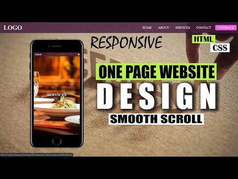 Responsive Landing Page only HTML & CSS With Smooth Scroll | One Page Website design
