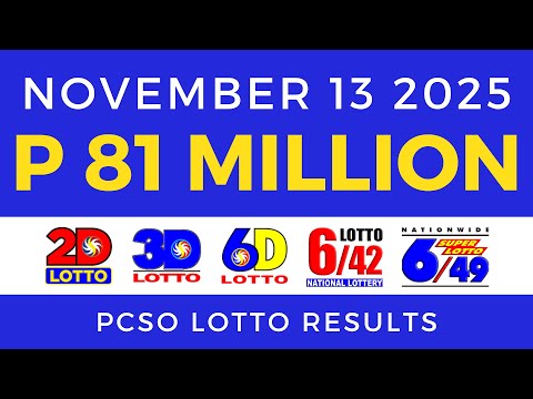 Lotto Result Today 9pm November 13 2025 PCSO
