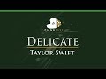 Taylor Swift - Delicate - LOWER Key (Piano Karaoke / Sing Along)