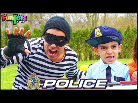 Policeman Jason Protects Toys with Police Car | Funny Kids Story