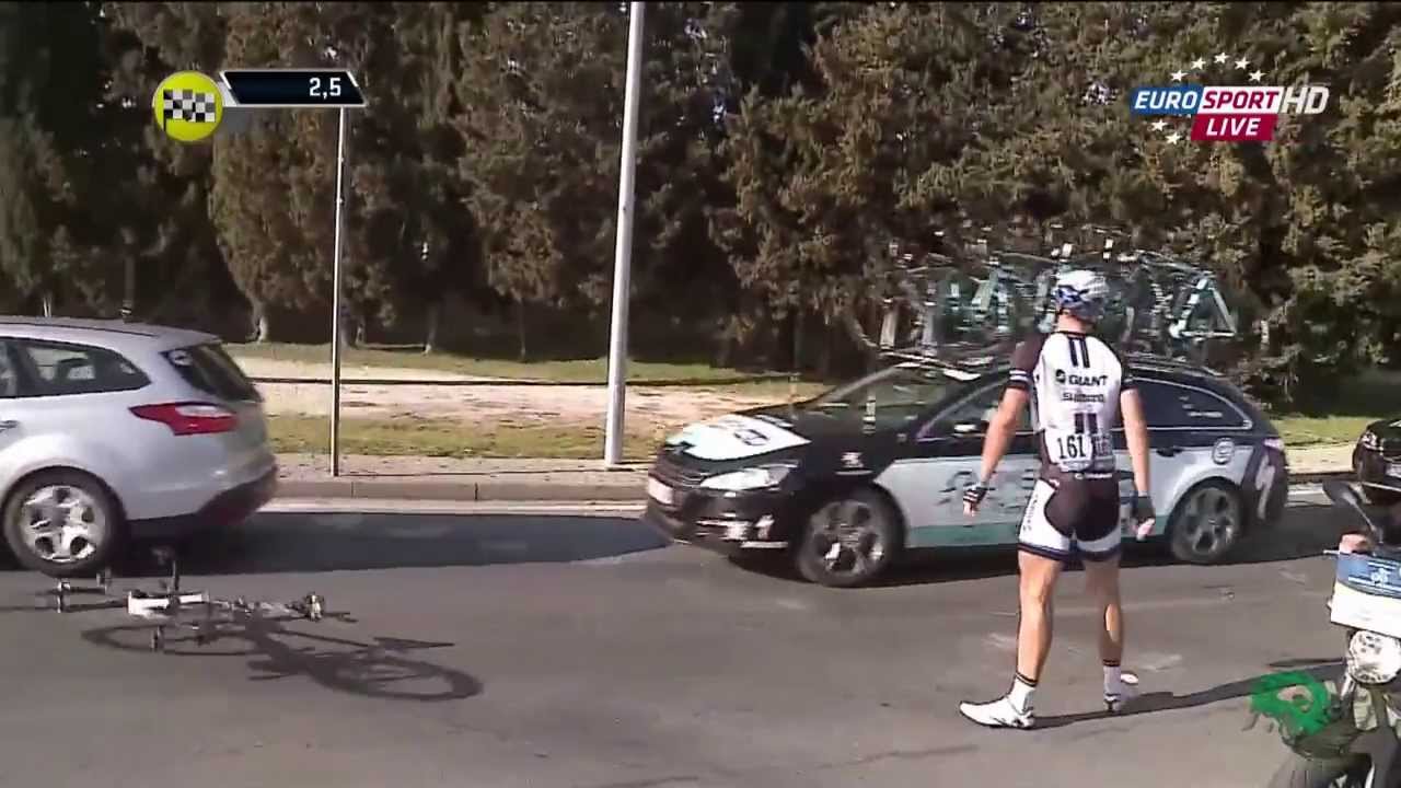 Stage 2 - Tirreno-Adriatico 2014 - Marcel Kittel throwing his bike - YouTube