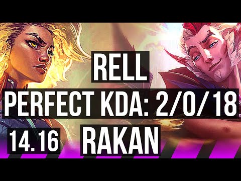 RELL & Zeri vs RAKAN & Smolder (SUP) | 2/0/18, Rank 10 Rell | BR Challenger | 14.16