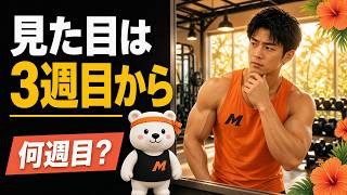 筋トレ初心者｜重さは伸びたのに見た目が変わらない理由｜筋肥大は3週目から