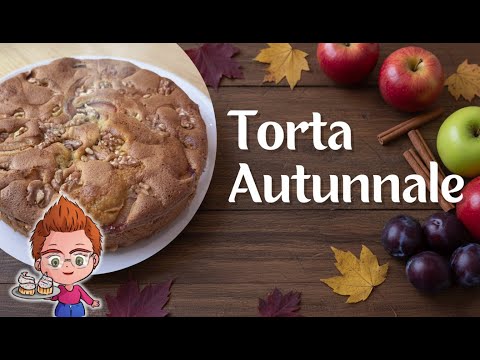 Torta Mele, Prugne, Noci e ricotta 🍁 | Soffice, Profumata e Facilissima!