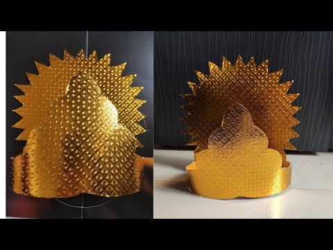 How to make crown for lord Vishnu/DIY kirita for fancy dress