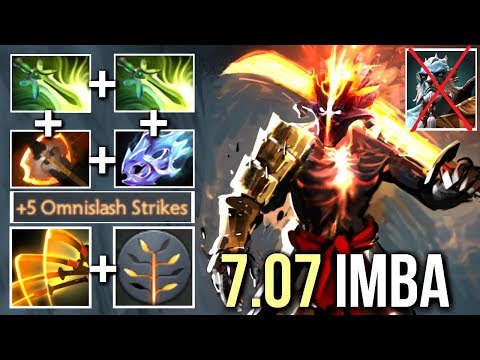 NEW Omnislash 7.07 Battle Fury Juggernaut vs Phantom Cancer Crazy Build by Kingrd WTF Dota 2