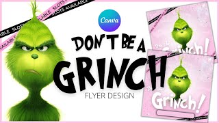 The Grinch Flyer Design | Holiday Flyer Design | Canva Tutorial | 25 Days of Canva 3