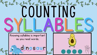 Counting Syllables {Phonemic Awareness}