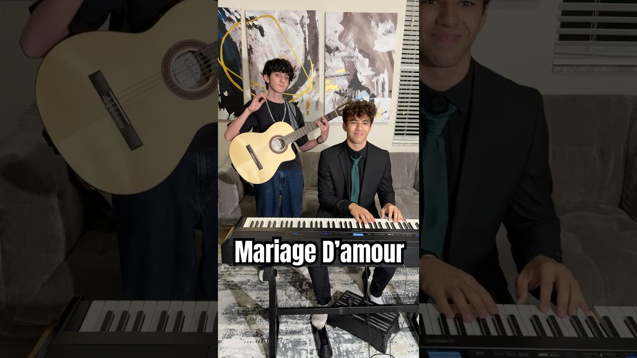 Mariage D’amour Guitar and Piano duet with ‪@yoangelolo‬ #shorts 🎹🎸
