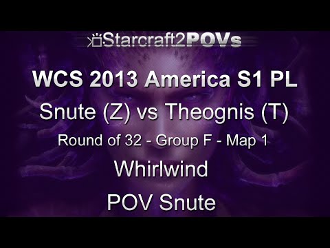 SC2 HotS - WCS 2013 AM S1 PL - Snute vs Theognis - Ro32 Group F - Map 1 - Whirlwind - Snute