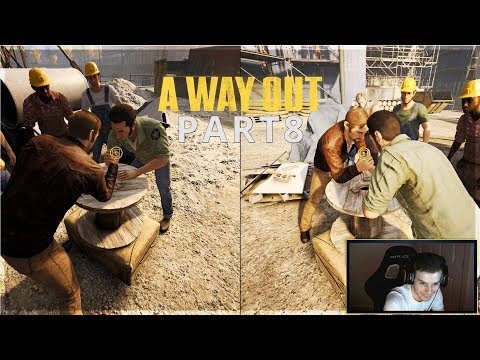A WAY OUT Walkthrough Part8 ARM WRESTlING Commentary + WEBCAM
