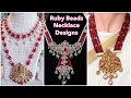 Traditional Ruby Beads Necklace Indian Designs