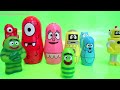 The Yo Gabba Gabba Nesting Dolls Surprise Toys And Play Doh Video 186