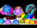 ASMR 갤럭시 우주 케이크 무지개 마카롱 얼그레이크림롤 먹방 Galaxy Chocolate Ca
