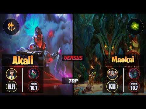 Untara AKALI (Top) [Conqueror] VS MAOKAI - Challenger KR Patch 10.7