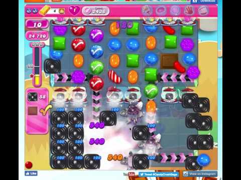 Candy Crush Saga Level 2436 solved - NO BOOSTERS !