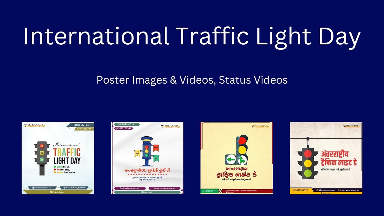 #InternationalTrafficLightDay | Poster Templates, Status Videos
