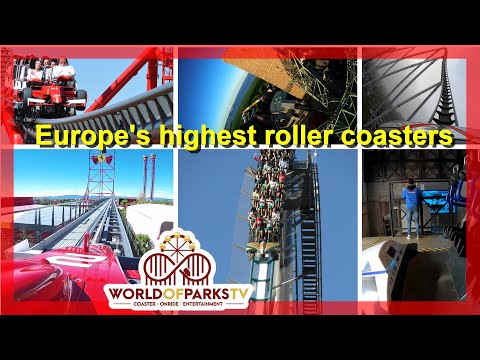 TOP 5 - Europas höchste Achterbahnen OnRide - Europe's highest roller coasters OnRide POV Red Force