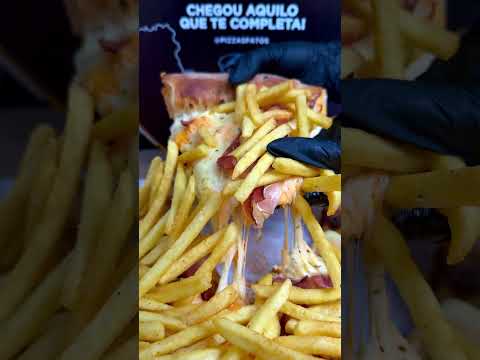 Pizza de Batata Frita com Muito Cheddar🍕💛 #patospizzas