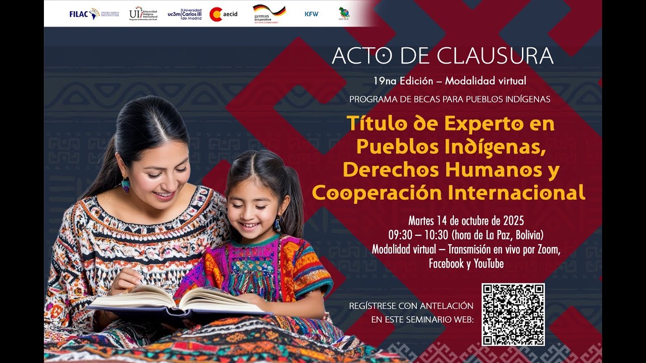 Acto de Clausura de la 19.ª Ed. del Título de Experto en Pueblos Indígenas, Derechos Humanos