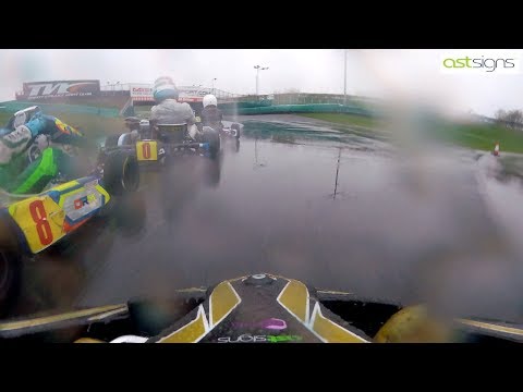 HEAVY RAIN! Kids Aged 8+ Kart Racing at Super 1 2018, Rd 1, PF International
