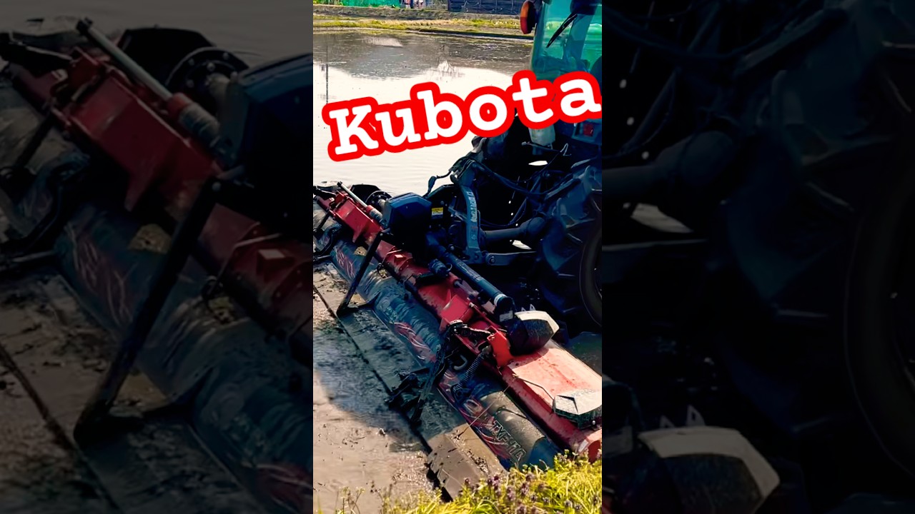 【Kubota SL54】 代掻き作業  TRACTOR WORK Agriculture puddling