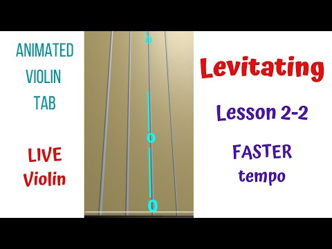 LEVITATING 🪩 by Dua Lipa | LESSON 2-2 | FASTER tempo | LIVE Violin Tutorial ➜ Animated Violin TAB