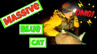 HUGE Blue Catfish Caught on Kayak (3 Big Ol' Goobers)