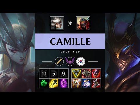 Camille Mid vs Zed: Triple Kill, Rampage - KR Master Patch 14.24