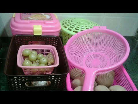 How to organize fruits & vegetables kitchen plastic baskets