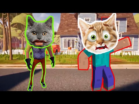 I CHASED HELLO 😅 Minecraft Hello Neighbor Mod
