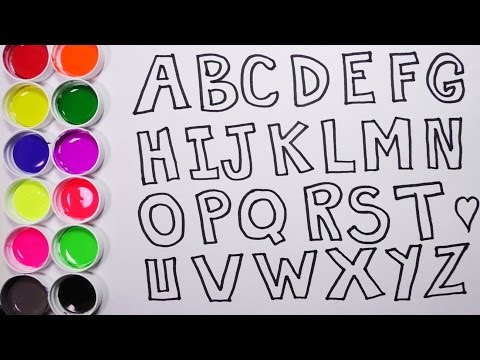 Dibujando y Coloreando el Alfabeto - Dibujos Para Niños - Aprende Colores / Funkeep