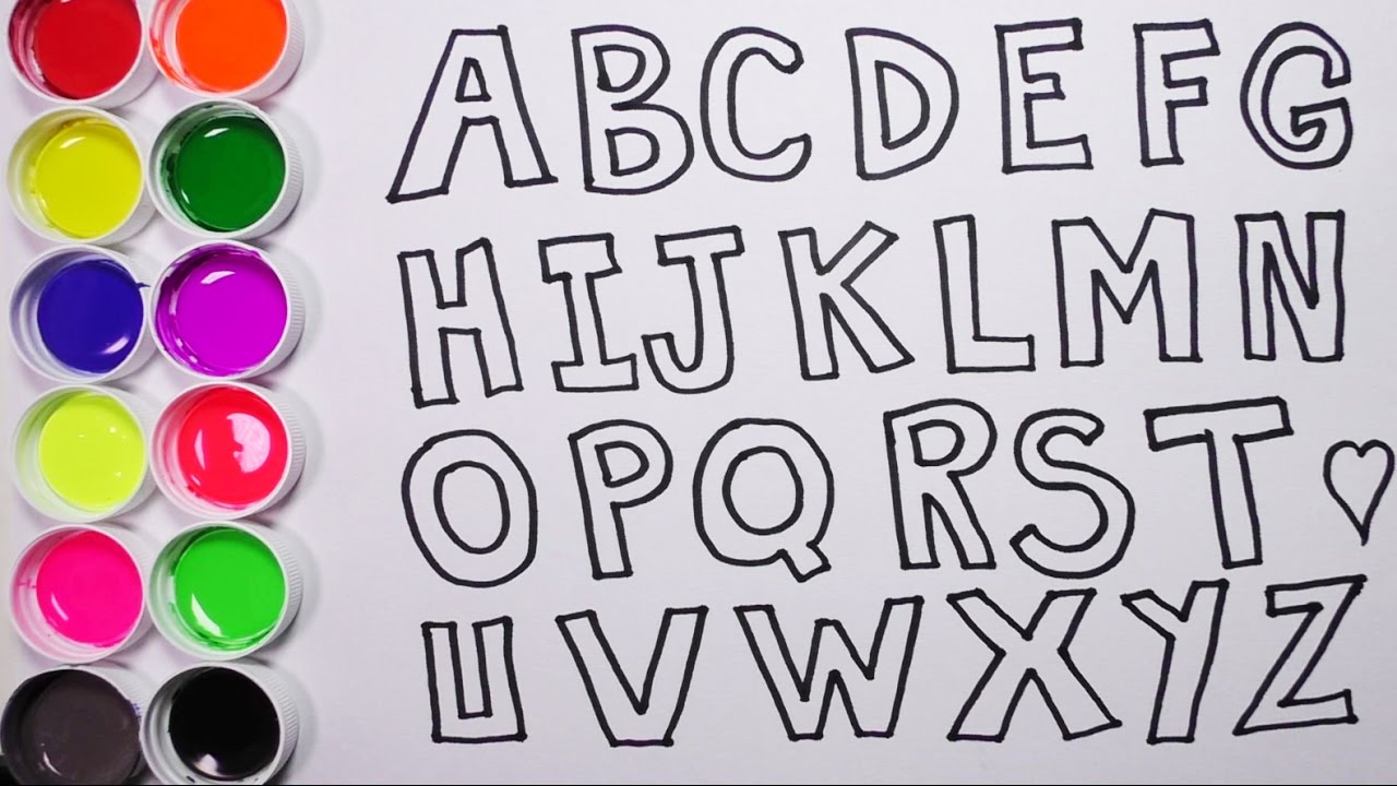 Dibujando y Coloreando el Alfabeto - Dibujos Para Niños - Aprende Colores / Funkeep