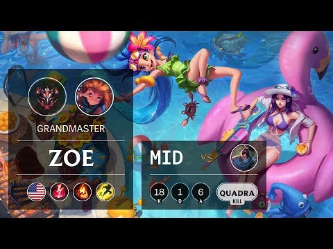 Zoe Mid vs Yasuo - NA Grandmaster Patch 9.8