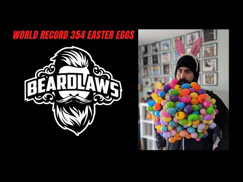 World Record - Most Plastic Eggs In A Beard
