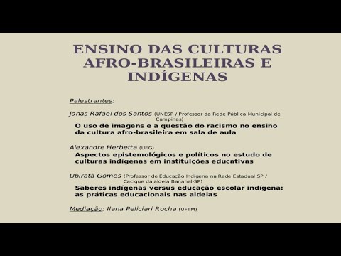 ENSINO DAS CULTURAS AFRO-BRASILEIRAS E INDÍGENAS