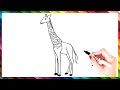 How To Draw A Giraffe Step By Step | Giraffe Drawing EASY | Super Easy Drawing Tutorials