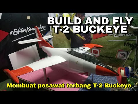 cara membuat pesawat terbang T-2 Buckeye dari gabus #howtobuildbuckeyefromdepron