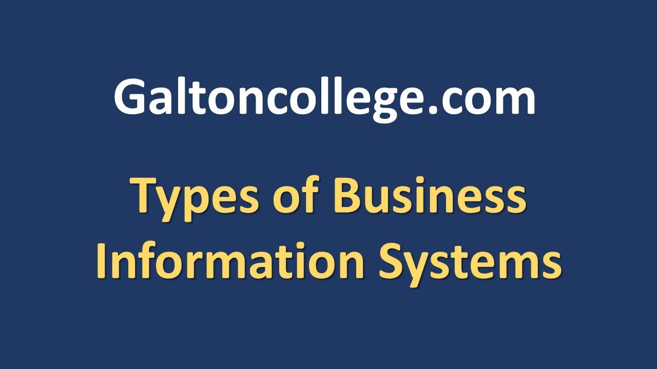 Types of Business Information Systems