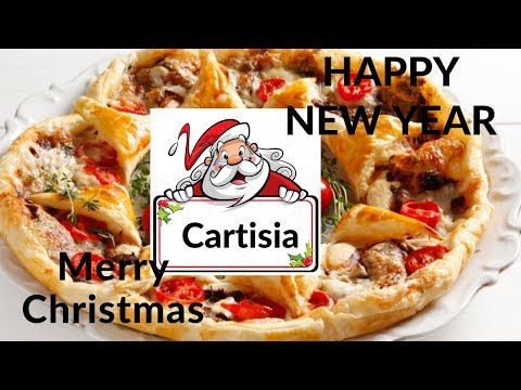 Ghirlanda di Pasta Sfoglia alla Pizza/Centrotavola Natalizio