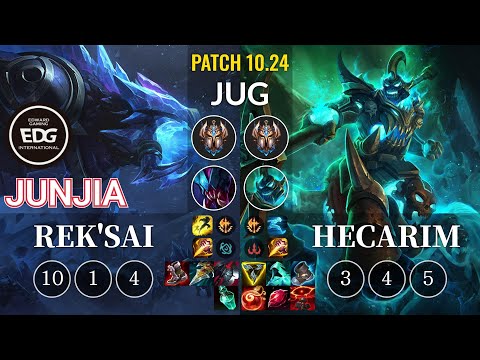 EDG JunJia Rek'Sai vs Hecarim Jungle - KR Patch 10.24