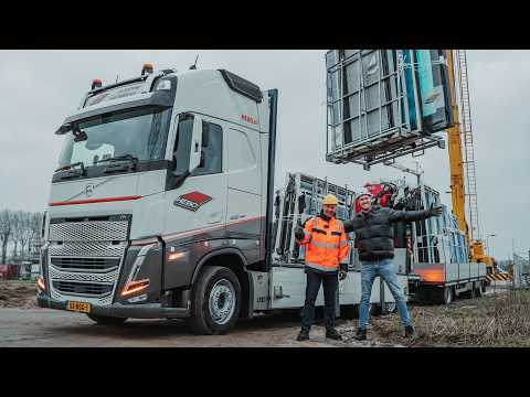 Prefab kozijnen leveren in Twente met de Volvo FH-combi van HEBO