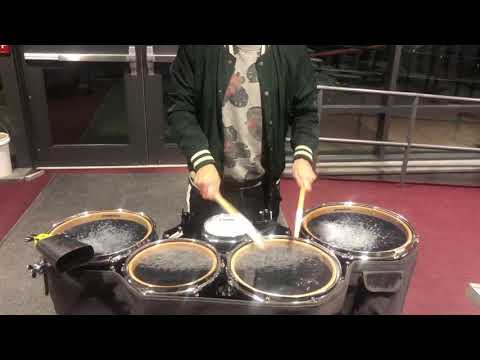 UMass 2020 drumline audition - Garbel Larbel - tenors - (quads) #emcjig2