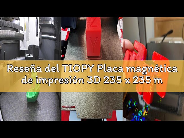 Vídeo relacionado con TIOPY Placa magnética de impresión 3D 235 x 235 mm, hoja flexible de PEI, placa de construcción magnética con cama adhesiva para Ender 3, Ender 3 Pro/Ender 3 V2, Ender