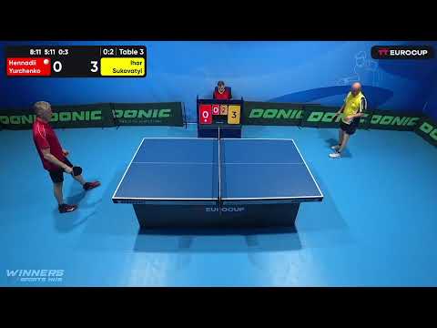 11:10 Hennadii Yurchenko 0-3 Ihor Sukovatyi 28.04.2023 TT Euro.Cup Ukraine Master. Table 3