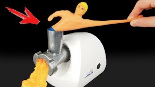 Experiment: Meat Grinder Vs Stretch Armstrong