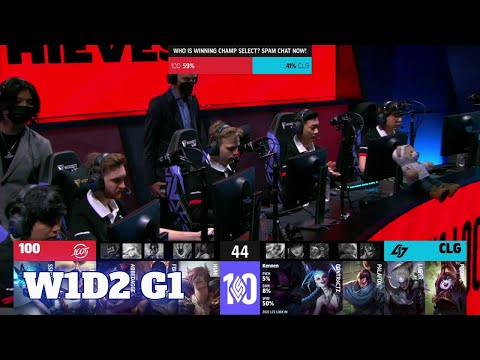 100 vs CLG | Week 1 Day 2 S12 LCS Spring 2022 | 100 Thieves vs CLG W1D2 Full Game